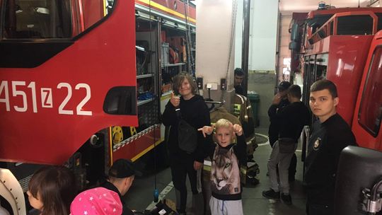 Atrakcyjnie spędzili czas w Komendzie Powiatowej Państwowej Straży Pożarnej w Gryfinie 