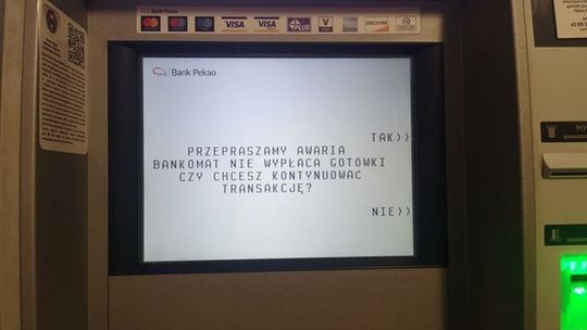 Awaryjny bankomat wymienią na nowy