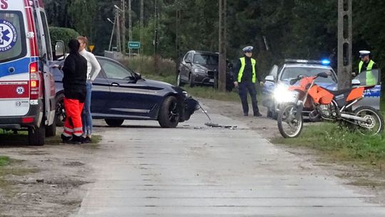 BMW zderzyło się z motocyklem. Dziś pod Gryfinem