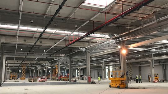 Budowa nowej fabryki Grupy Bosch spółka sia Abrasives Polska w parku przemysłowym