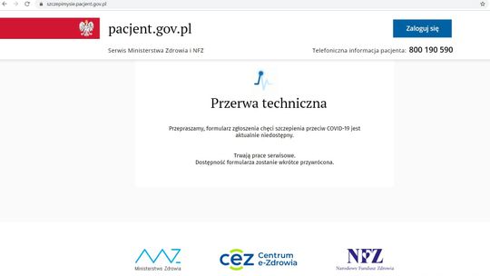 Cała noc przed komputerem i nieudana próba zgłoszenia chęci zaszczepienia. Zapisy dla grupy 80+ z problemami