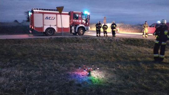 Chciał popełnić samobójstwo. Poszukiwania mężczyzny przeprowadzono z użyciem drona