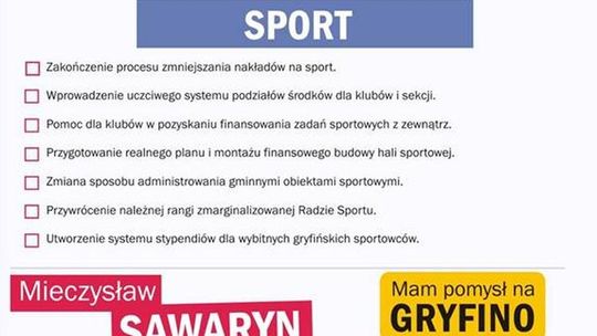 Co obiecywał, a co zrobił Sawaryn w dziedzinie sportu? - zastanawia się czytelnik