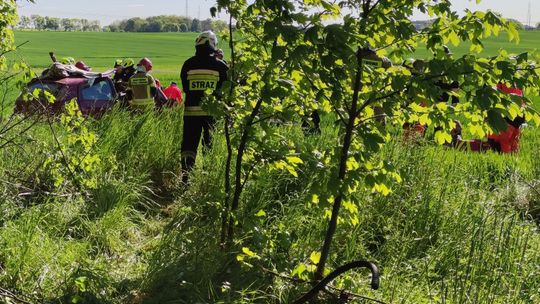 Cztery osoby w szpitalu po wypadku, w którym kierowca był pijany i był bez uprawnień