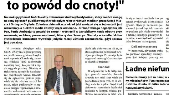 Czy dałem się „orżnąć” burmistrzowi? Czy dałem się „orżnąć” burmistrzowi?