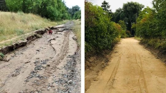 Deszcze całkowicie zniszczyły drogę. Teraz ją wyremontowali [ZDJĘCIA]