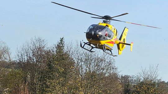 Dramatyczna walka o życie w Gryfinie. Śmigłowiec LPR w akcji