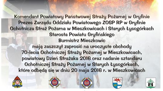 Dzień Strażaka 2016 świętować będą na południu powiatu