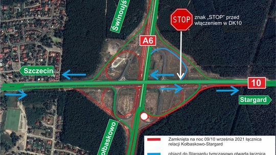 Dziś w nocy zamknięta zostanie łącznica