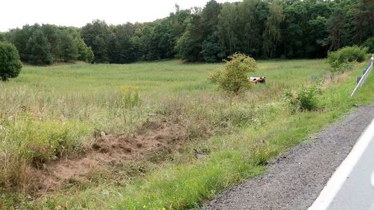 Gdy dachował miał prawie dwa promile Gdy dachował miał prawie dwa promile