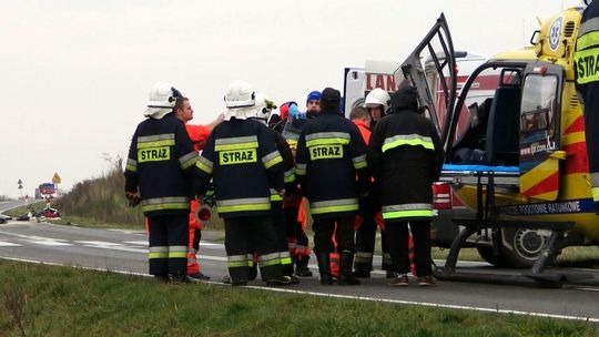 Groźny wypadek! Po rannego przyleciał helikopter