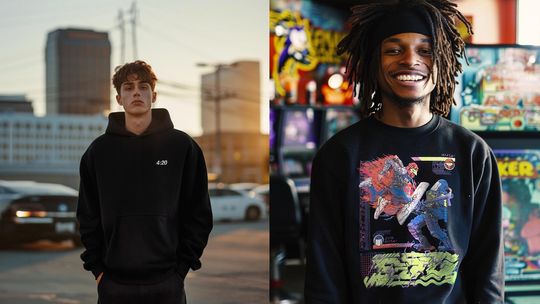 Hoodie vs. crewneck: Który model bluzy wybrać i jak go nosić?