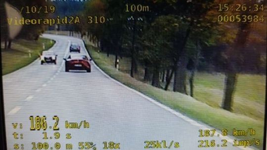 Jechał 186 km/h. Mandat był słony