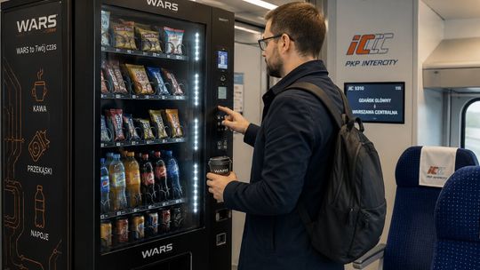 Brak wagonu restauracyjnego to już nie problem. WARS wprowadza automaty do kolejnych pociągów