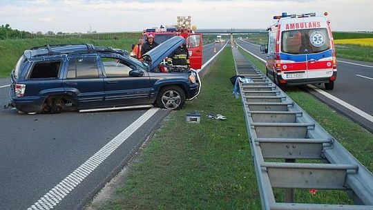 Kierowca jeepa trafił do szpitala