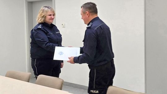 Kobieta na czele gryfińskiej policji. Nowe obowiązki mł. insp. Anety Chodorowskiej