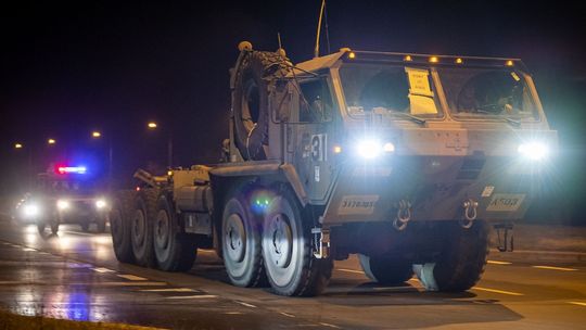 Kolumny wojskowe US Army jadą przez Pomorze Zachodnie