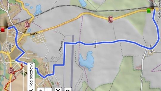 Koncepcja połączenia Chojny ze ścieżką rowerową