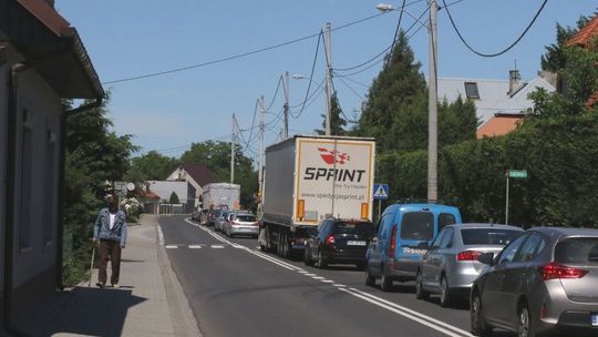 Korek na trasie z Gryfina do Szczecina