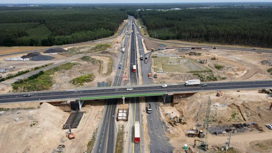 Łatwiej nad morze - dwie jezdnie autostrady A6 na węźle Szczecin Kijewo