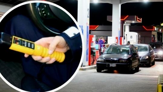 Ledwo trzymał się na nogach. Na stację przyjechał po alkohol