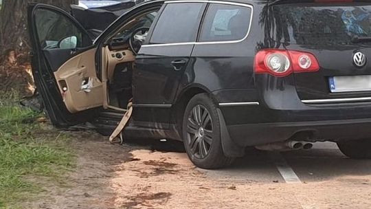 Mając ponad 2 promile wjechał w drzewo