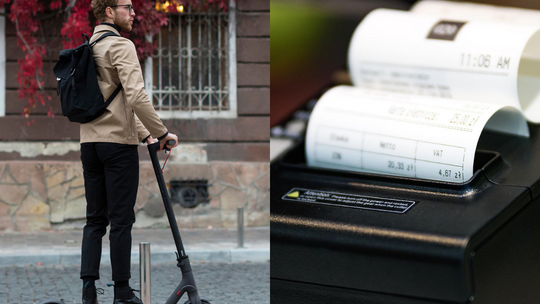 Mandat za brak paragonu i przekroczenie prędkości na hulajnodze Mandat za brak paragonu i przekroczenie prędkości na hulajnodze