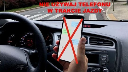 Mandaty za trzymanie telefonu w ręku podczas jazdy