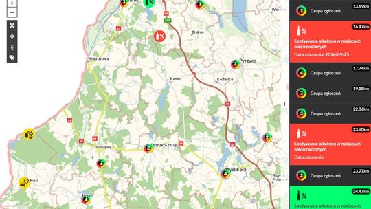 Mapa zagrożeń funkcjonuje już w naszym powiecie