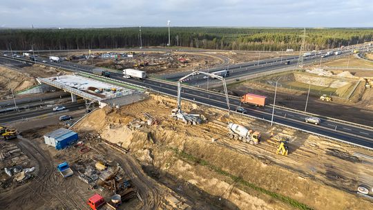 Na węźle Szczecin Kijewo jedziemy jedną jezdnią autostrady A6