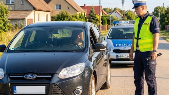 Nerwowość podczas rutynowej kontroli. Co próbował ukryć kierowca Forda?