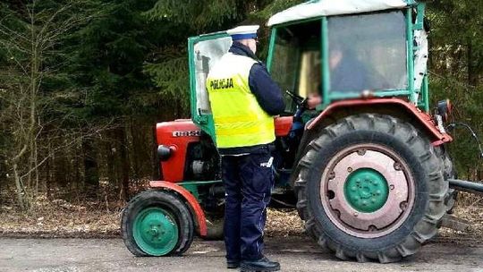  Nie spodziewał się kontroli. Wpadł w ciągniku