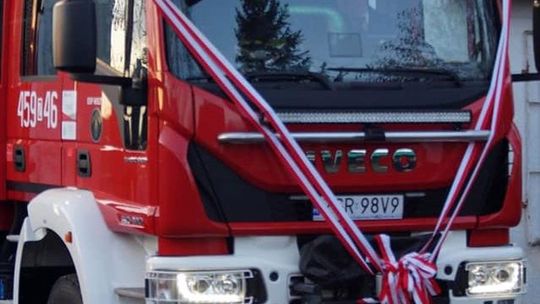 Nowy wóz strażacki dla jednostki OSP przeszedł chrzest bojowy
