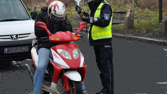 Odurzony jechał motorowerem po Gryfinie