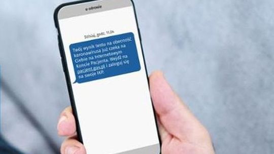Otrzymasz SMS o wyniku testu na COVID-19. Zajrzyj na Internetowe Konto Pacjenta