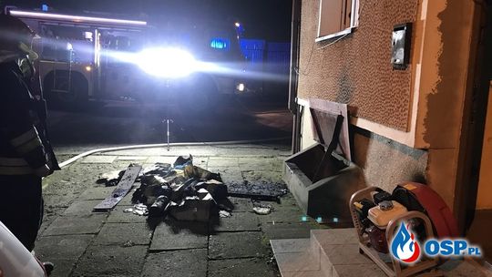 Paliła się kotłownia w bloku