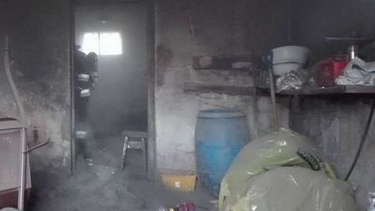 Paliła się piwnica