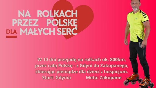 Na rolkach pokona trasę przez całą Polskę. 800 km przejedzie dla dzieci Na rolkach pokona trasę przez całą Polskę. 800 km przejedzie dla dzieci