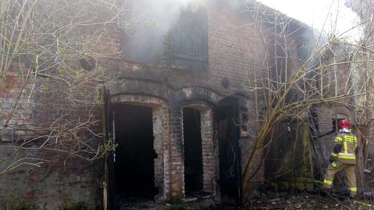 Płonął budynek niedaleko domu Stanisławy Siarkiewicz