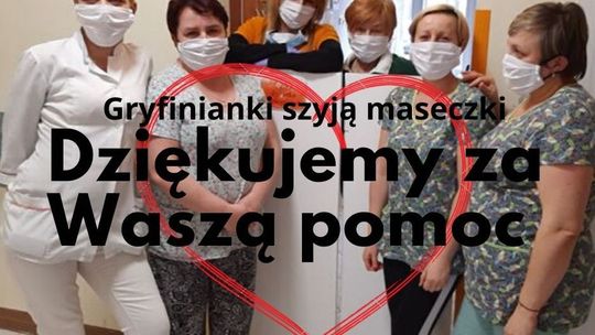 Podsumowanie akcji Gryfinianki szyją maseczki