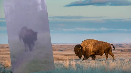 Na łonie natury, na polskiej ziemi żyją dziko bizony. Legenda o Dziewczynie-Bizon