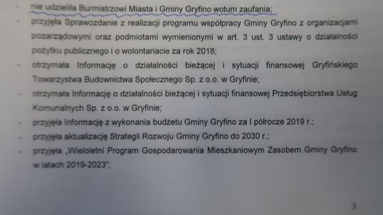 Poszło o absolutorium