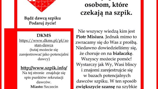 Potrzebuje naszej pomocy. Szukamy dla nauczyciela dawcy