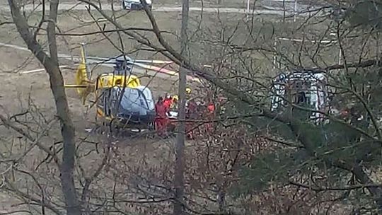 Poważny wypadek w okolicach starego sanatorium