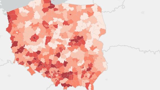 Powiat gryfiński źle wygląda ma mapie epidemicznej kraju