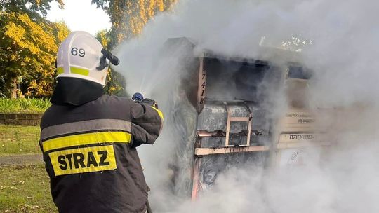 Pożar kontenera z odzieżą. Doszło do podpalenia?