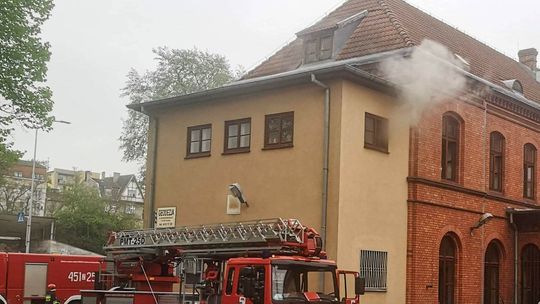 Pożar w budynku poczty