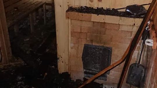 Pożar w saunie [ZDJĘCIA]