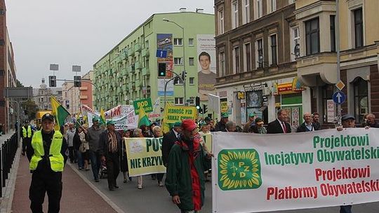 Protestujący działkowcy są zadowoleni