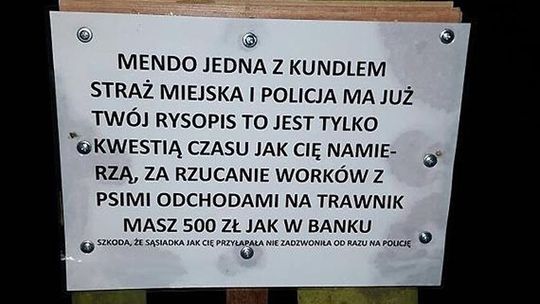 Reakcja na… niesprzątanie po psie